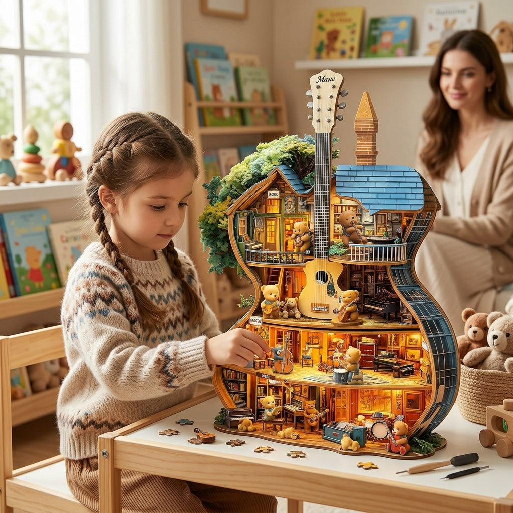 Wooden Music House Puzzle