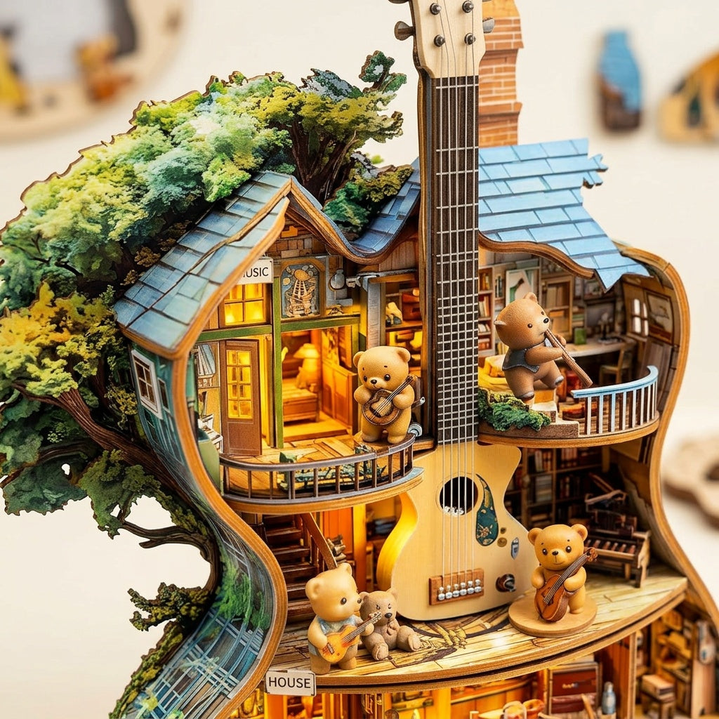 Wooden Music House Puzzle