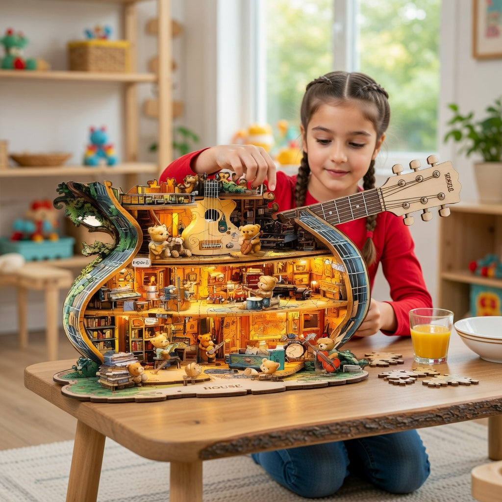 Wooden Music House Puzzle